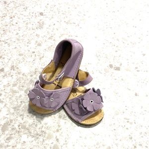 Bear Feet girls leather  lavender sandals sz. 11